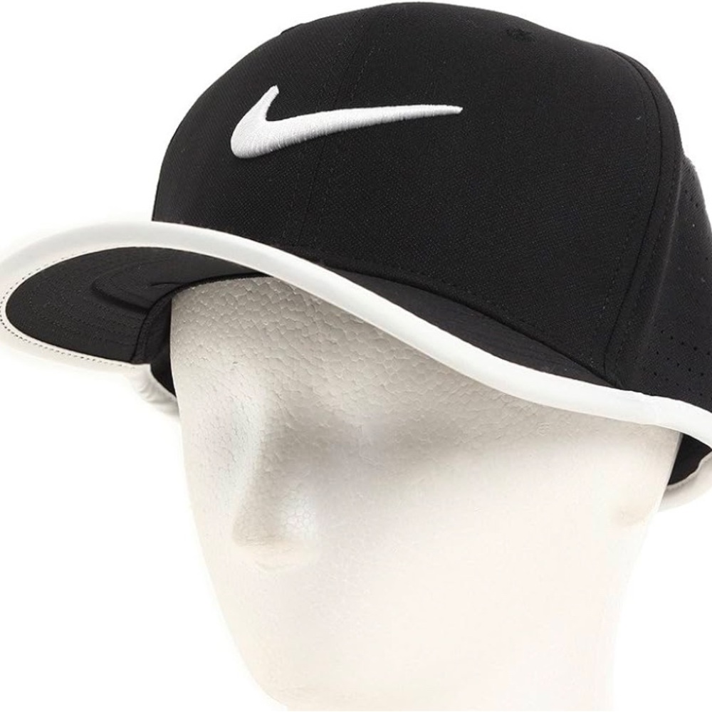 Nike Black Dri-Fit Baseball Cap with White Logo